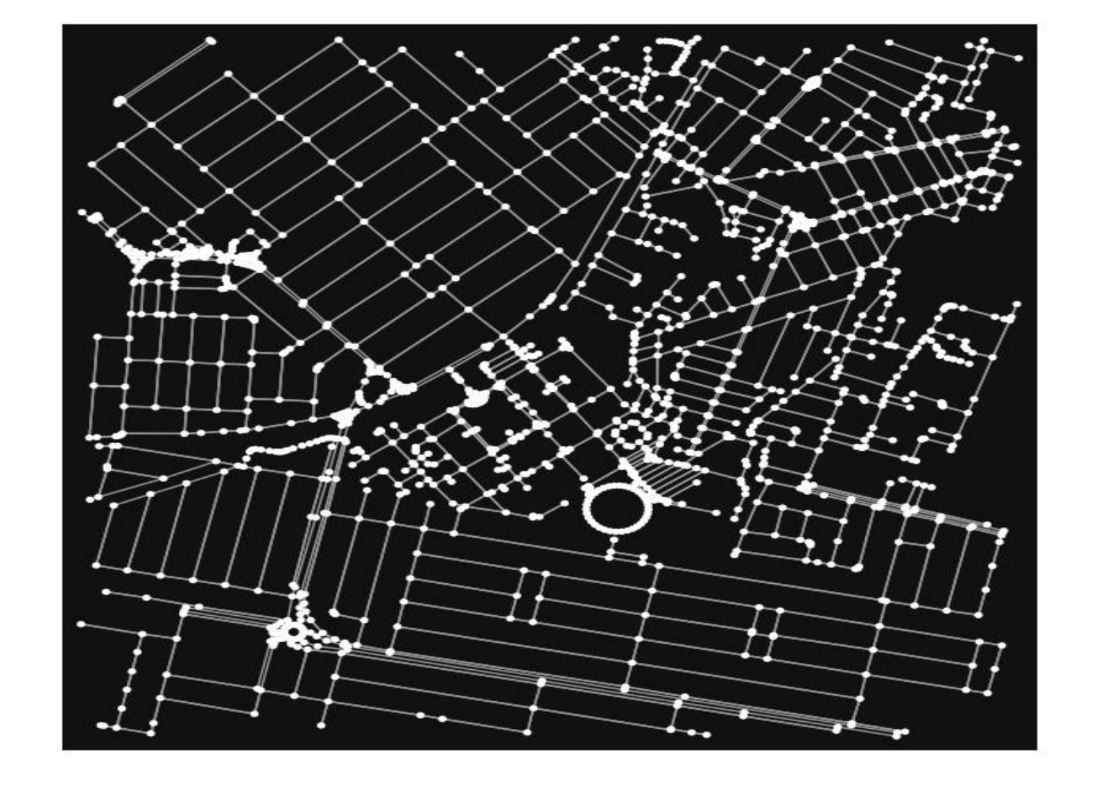 GPS vector map of the LUMS campus with connected route nodes