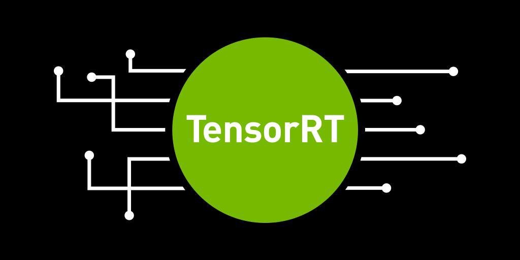 TensorRT logo connected to a stylized circuit